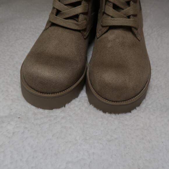 Aerosoles Sirie Kids Chelsea Ankle Fashion Boots Taupe Girls Size 1 Knit Pink - Picture 9 of 13